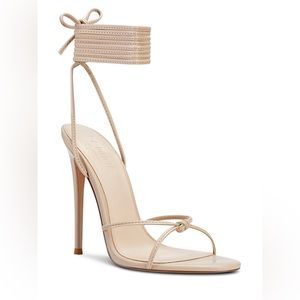 Femme LA Cream Tie Up Stillettos